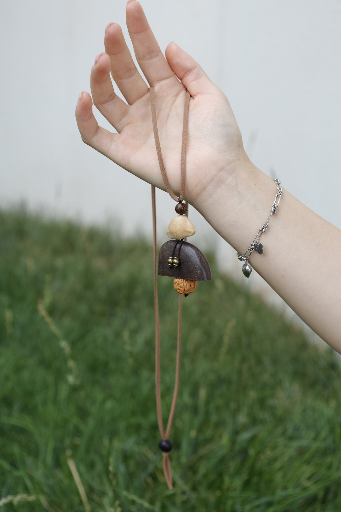The Meditation Bell - Geometric Seed Pod & Rudraksha Necklace