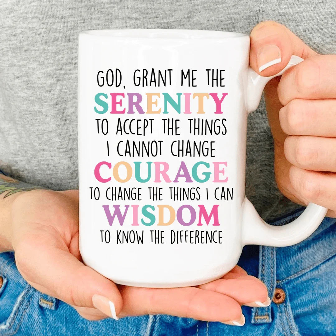 La taza de la Oración de la Serenidad