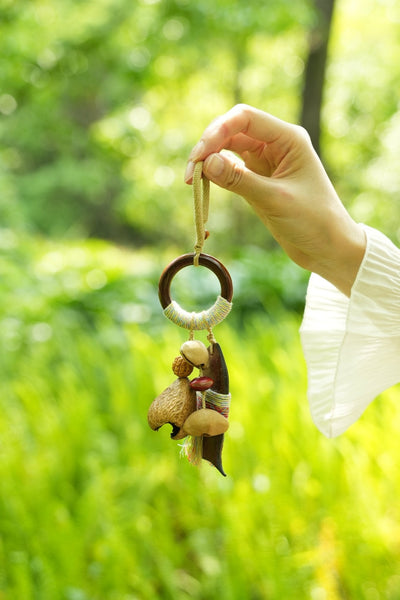 The Yarn-Wrapped Voyager - Long Seed Pod Charm
