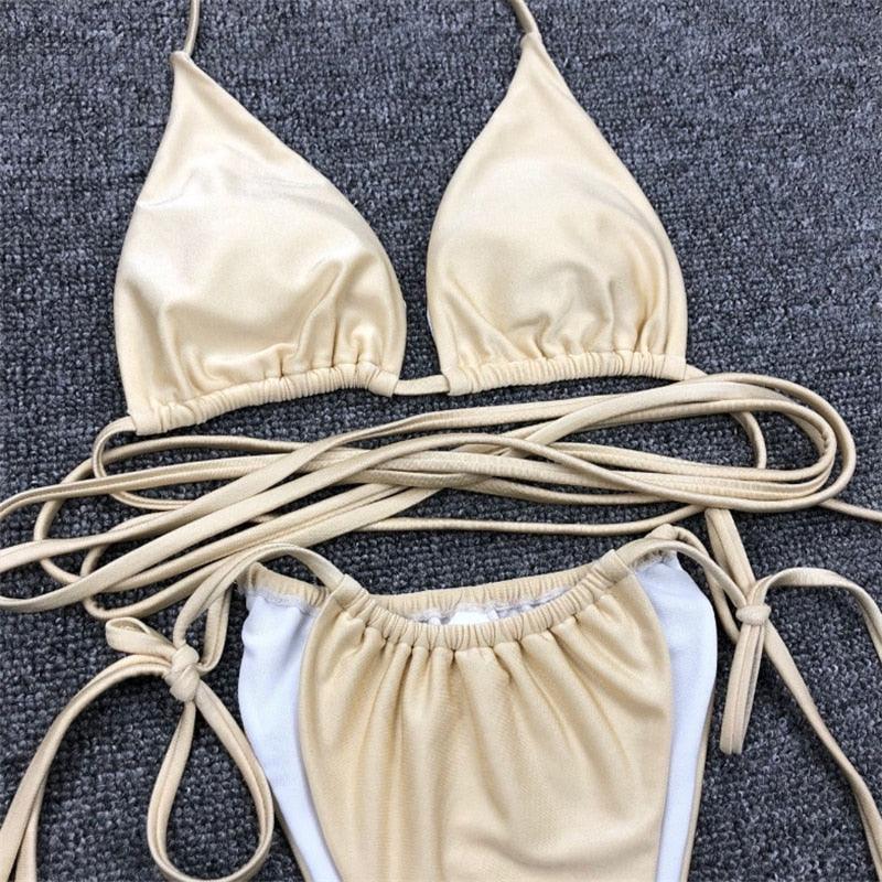 Premium High Cut Thong Bikini Set for Women