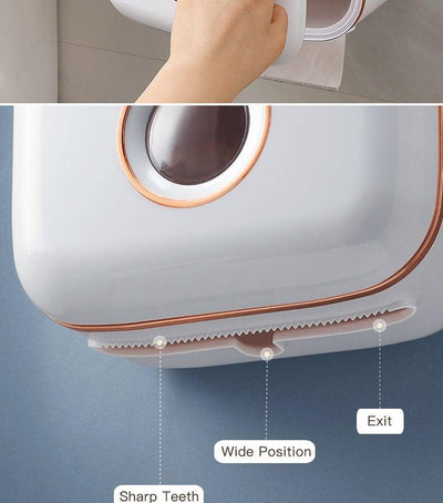 Premium Wall Mounted Toilet Paper Holder with Shelf