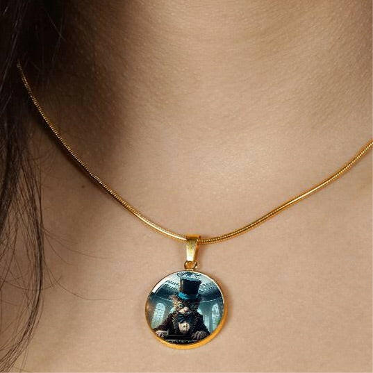 Top Hat Cat Necklace - Premium Jewelry