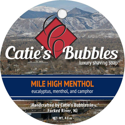 Savon à raser mentholé Mile High de Catie's Bubbles 4 oz
