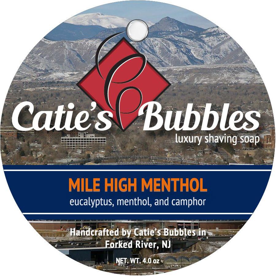 Jabón de Afeitar Mentolado Mile High de Catie's Bubbles 4 Oz