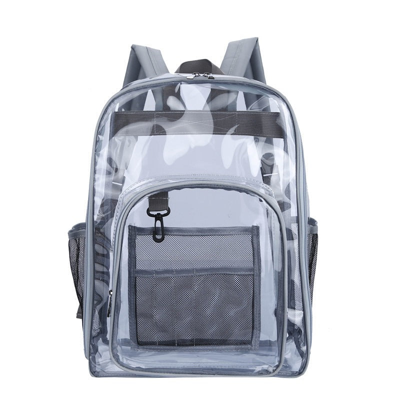 Mochila Escolar de PVC Transparente Premium - Gran Capacidad
