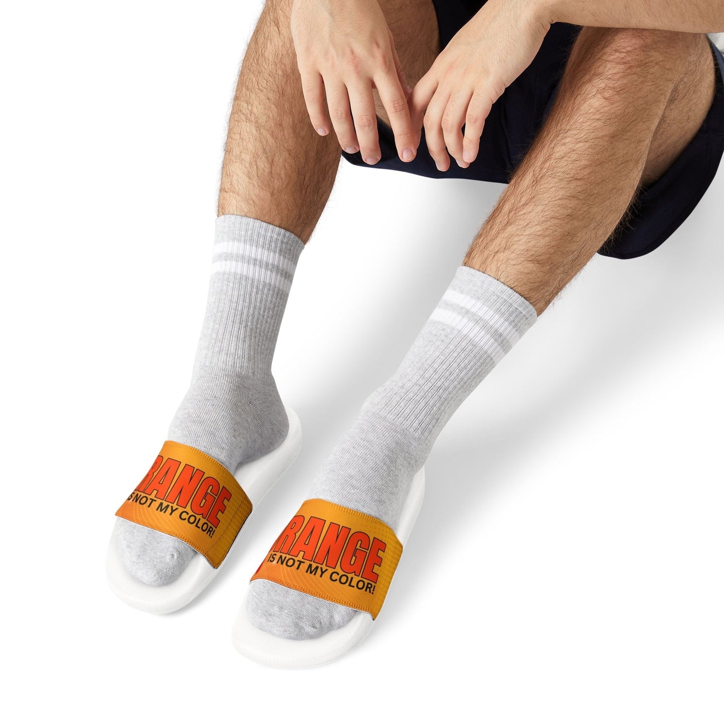 Stylish Men's Sandals - 'Orange Is Not My Color' Fashion Footwear - Korvel