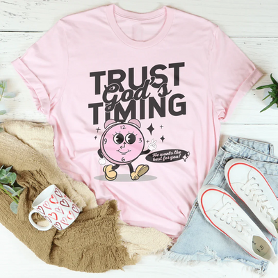 Trust God's Timing Tee - Inspirational Comfort