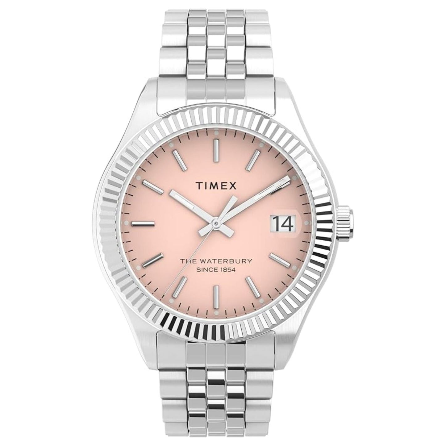 Reloj Clásico de Dial Rosa para Mujer