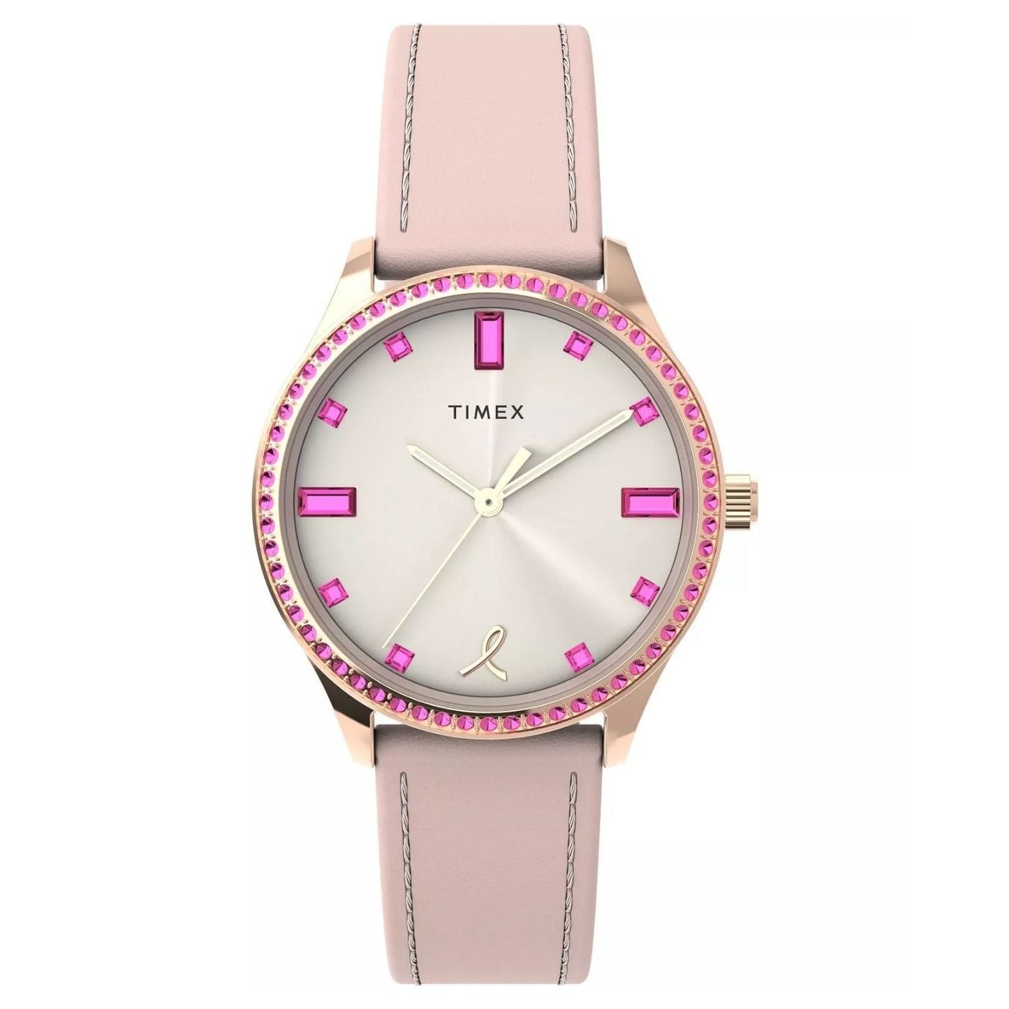 Montre classique pour femme Timex avec bracelet en cuir