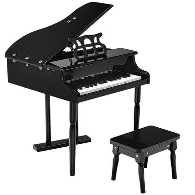 30-Key Mini Grand Piano for Children - Black