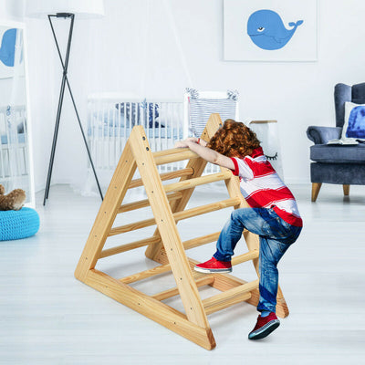 Escalera Triangular de Madera Premium para Entrenamiento de Niños Pequeños