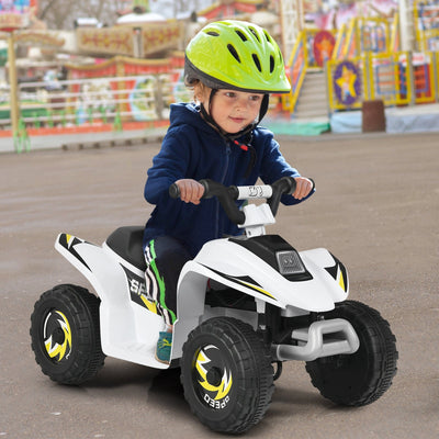 6V Kids Electric ATV Ride-On Toy - White