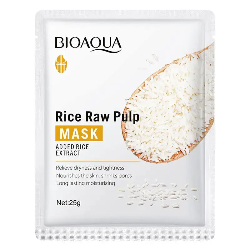 Mascarilla de Tela Nutritiva de Arroz Bioaqua para una Piel Radiante