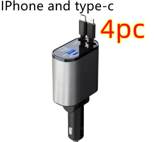 Chargeur de voiture en métal premium - Adaptateur USB-C super rapide 100W