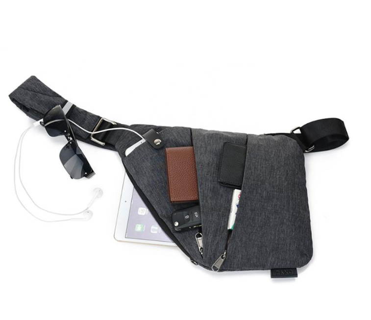 Unisex Anti-Theft Male Chest Bag Men Hidden Shoulder Messenger Bag - Korvel