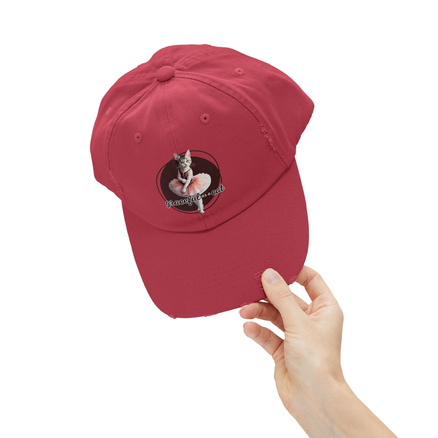 Gorra Distressed Unisex - 'Graciosa como un Gato'