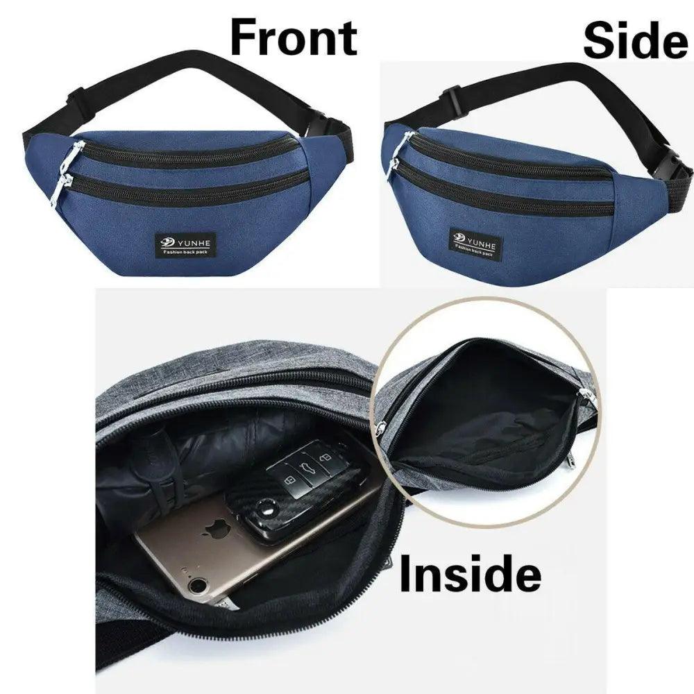 Sac banane rétro unisexe - Sac à taille ajustable au design unique