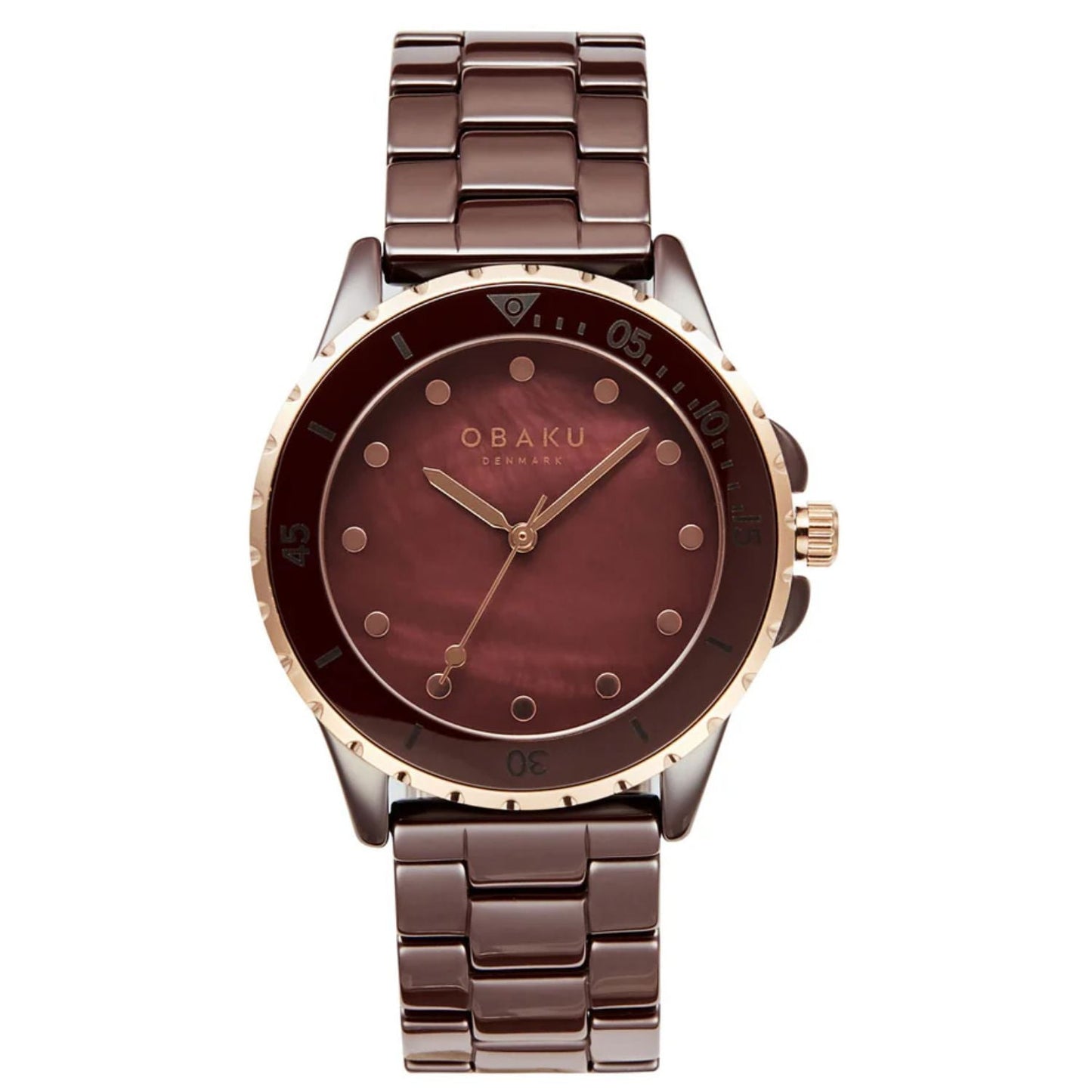Obaku Women's Urt Lille Watch - Elegant Rose Gold & Blue
