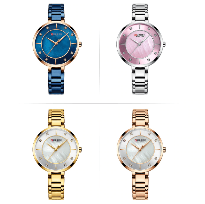 Montre analogique en quartz élégante pour femmes - Décontractée et étanche