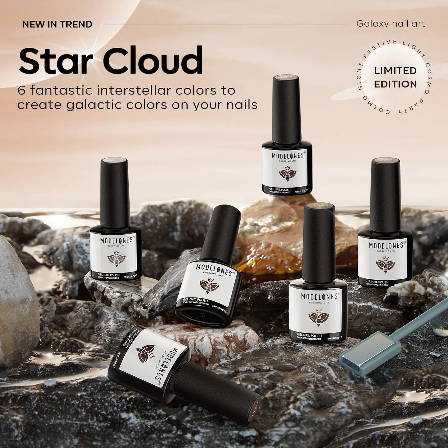 Ensemble de vernis à ongles en gel Cat Eye Modelones - 6 couleurs époustouflantes