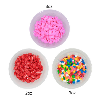 Valentine's Day Edible Cake Decorations - 8 oz Assortment