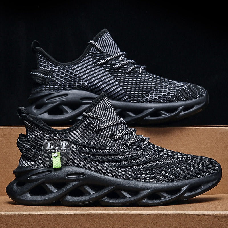 Versatile sports running leisure odor proof breathable mesh shoes for men - Korvel