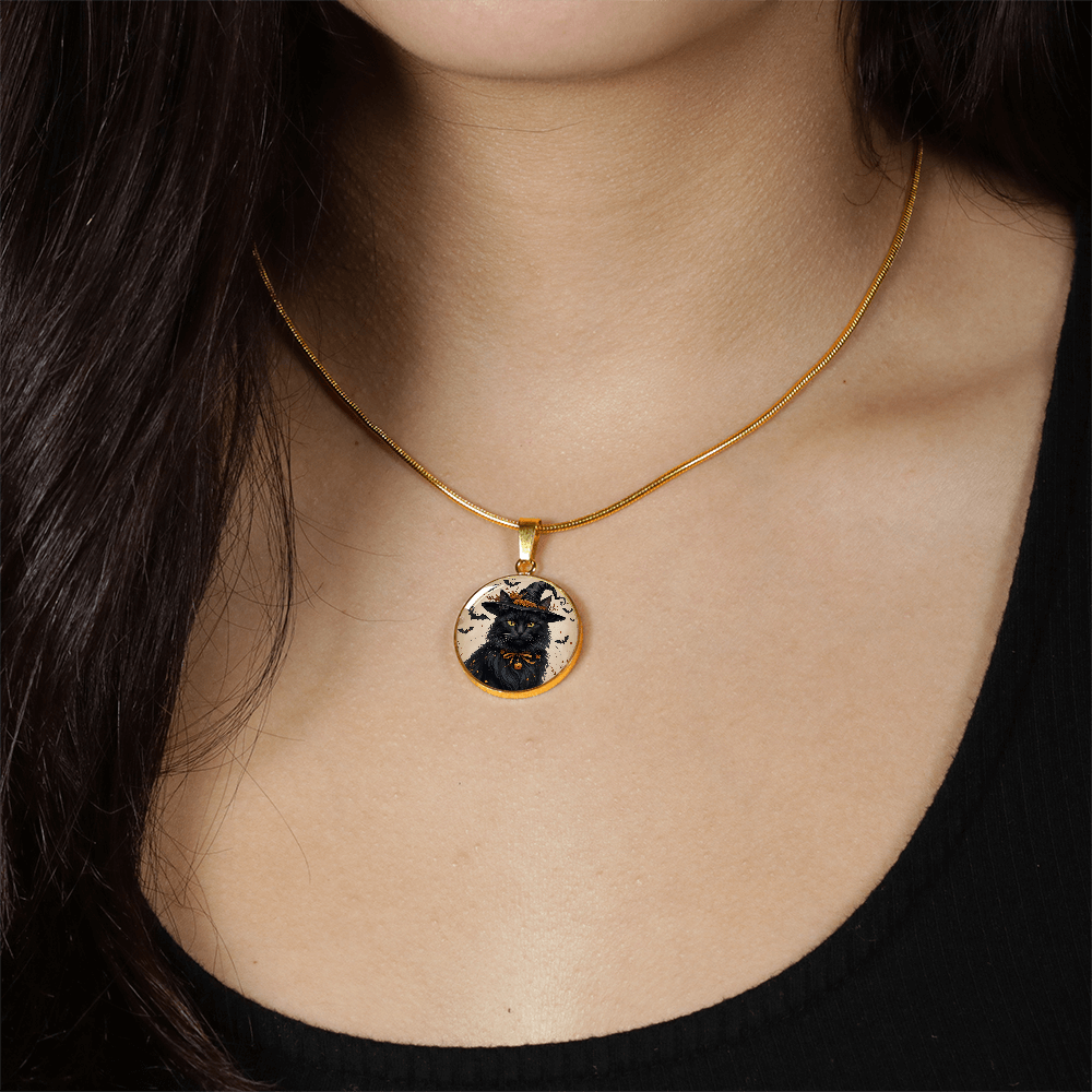 Collar de Halloween de Gato Negro Vintage