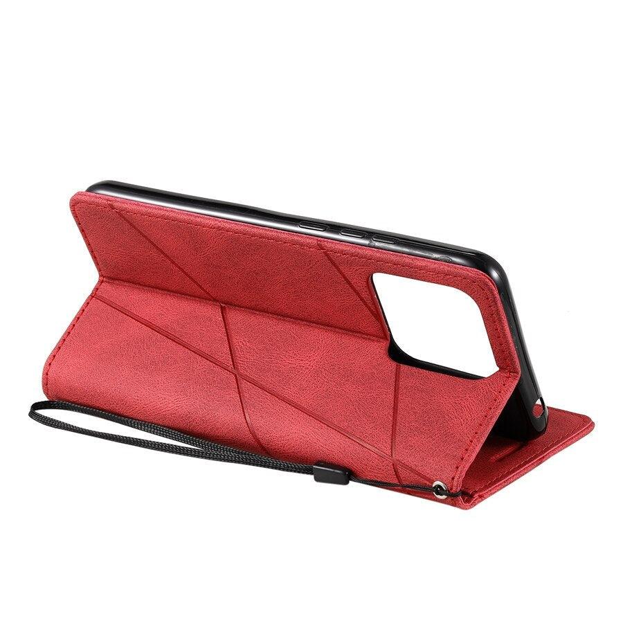 Étui en cuir à rabat portefeuille premium pour la série Xiaomi Redmi