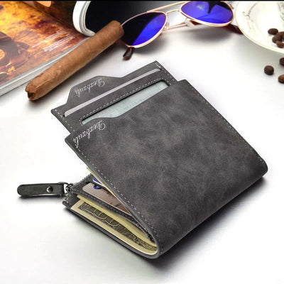 Wallet Men Soft Leather wallet with removable card slots multifunction men wallet purse male clutch top quality ! - Korvel