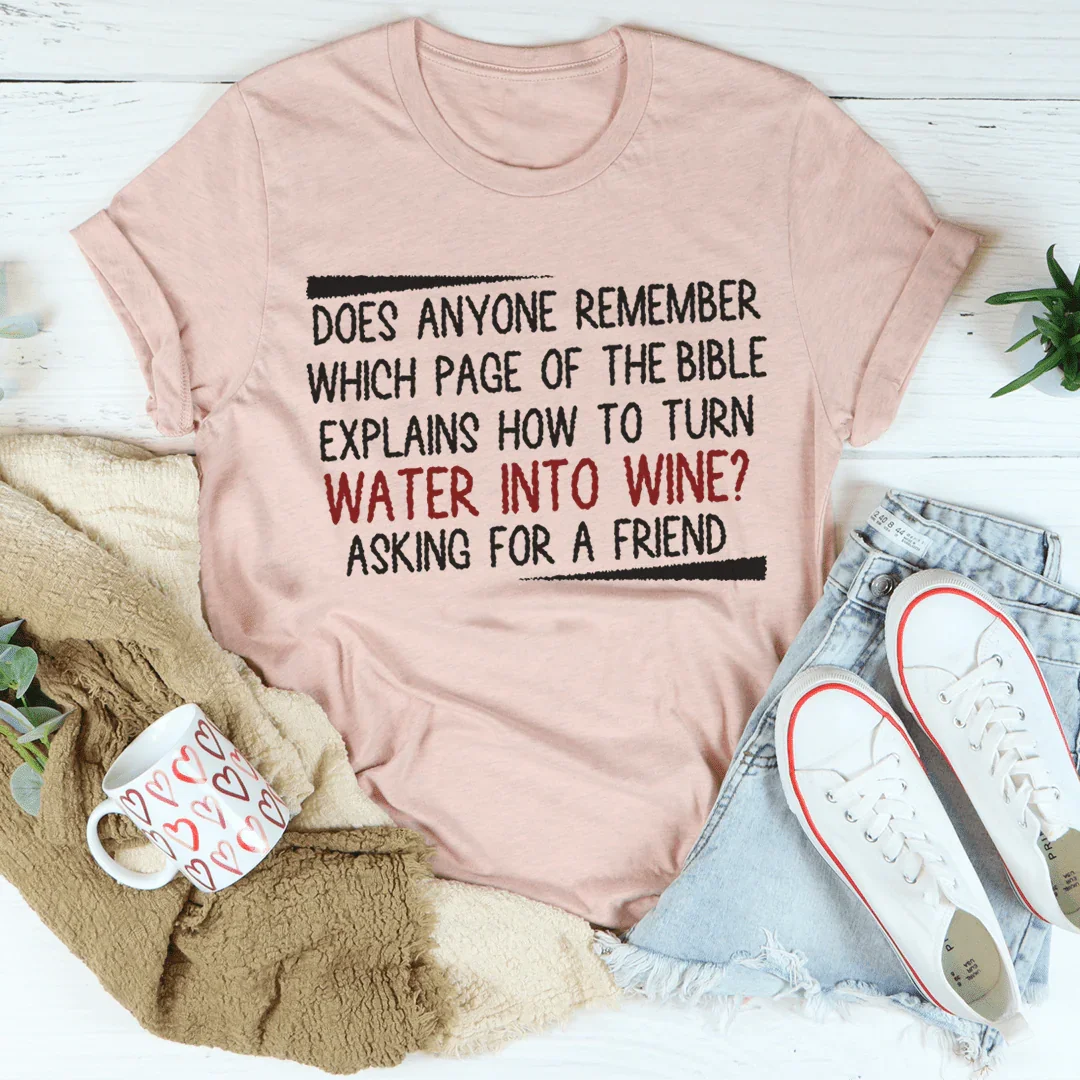Camiseta Water Into Wine