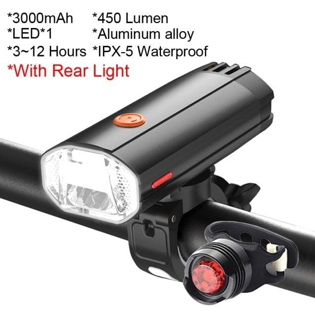 Juego de luces para bicicleta recargables por USB y a prueba de agua