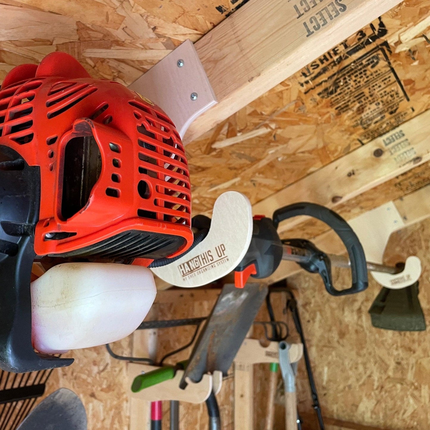 Ceiling-Mounted Weed Trimmer Organizer Rack - Korvel