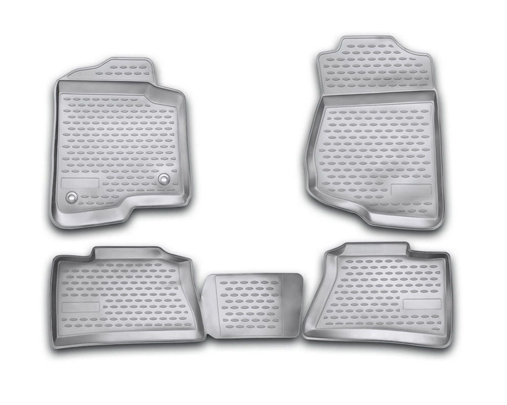 Premium Custom Fit Floor Liners for 2007-2013 Chevrolet Silverado Crew Cab - 4 Piece Set - Black - Korvel