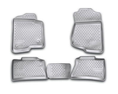 Premium Custom Fit Floor Liners for 2007-2013 Chevrolet Silverado Crew Cab - 4 Piece Set - Black - Korvel