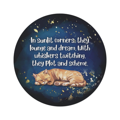 Whimsical Cat Round Rug - Cozy Decor for Cat Lovers