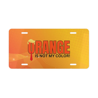 Playful License Plate - 'Orange Is Not My Hue!' - Korvel