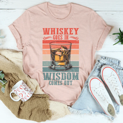 El whisky entra, la sabiduría sale. Tee