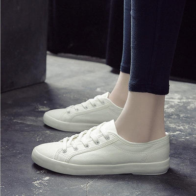 Classic White Canvas Sneakers for Women