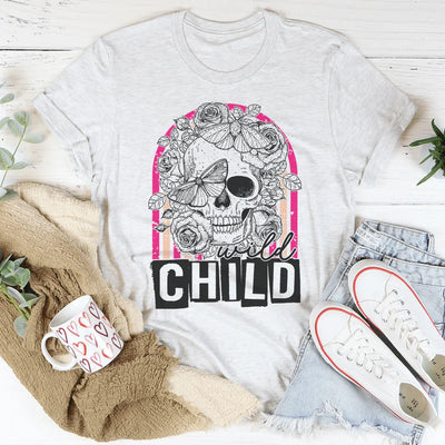 Camiseta de calavera de niño salvaje