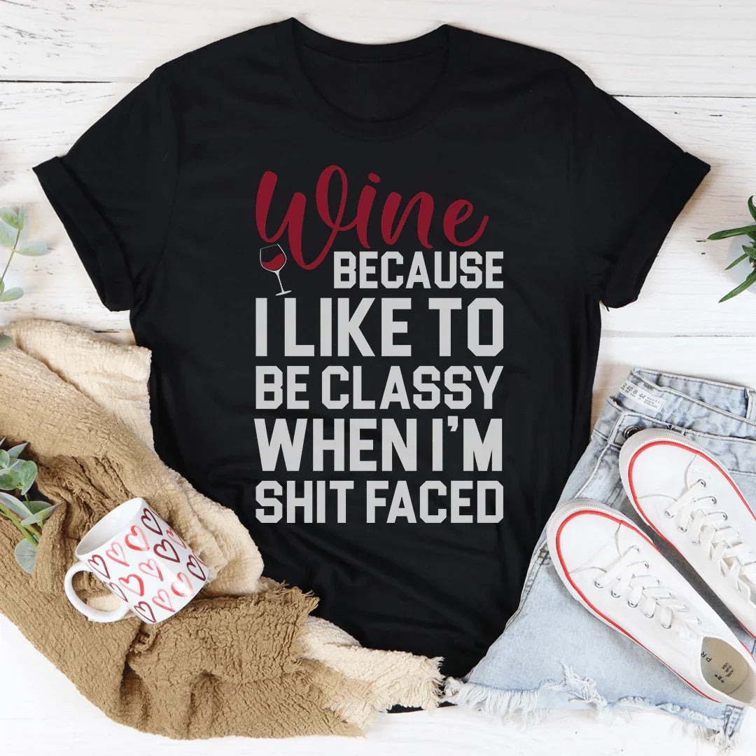 Classy Wine-Themed T-Shirt