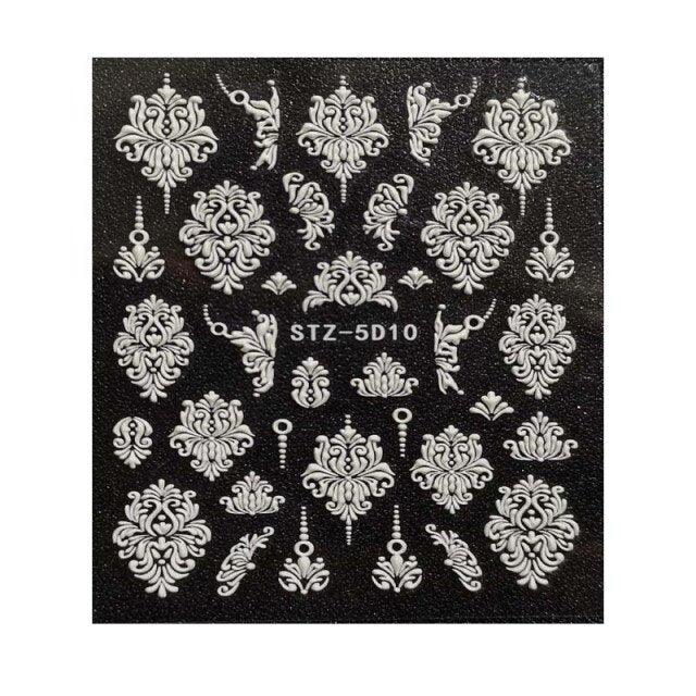 Calcomanías de Uñas 5D de Suéter de Punto de Invierno - Diseños Elegantes
