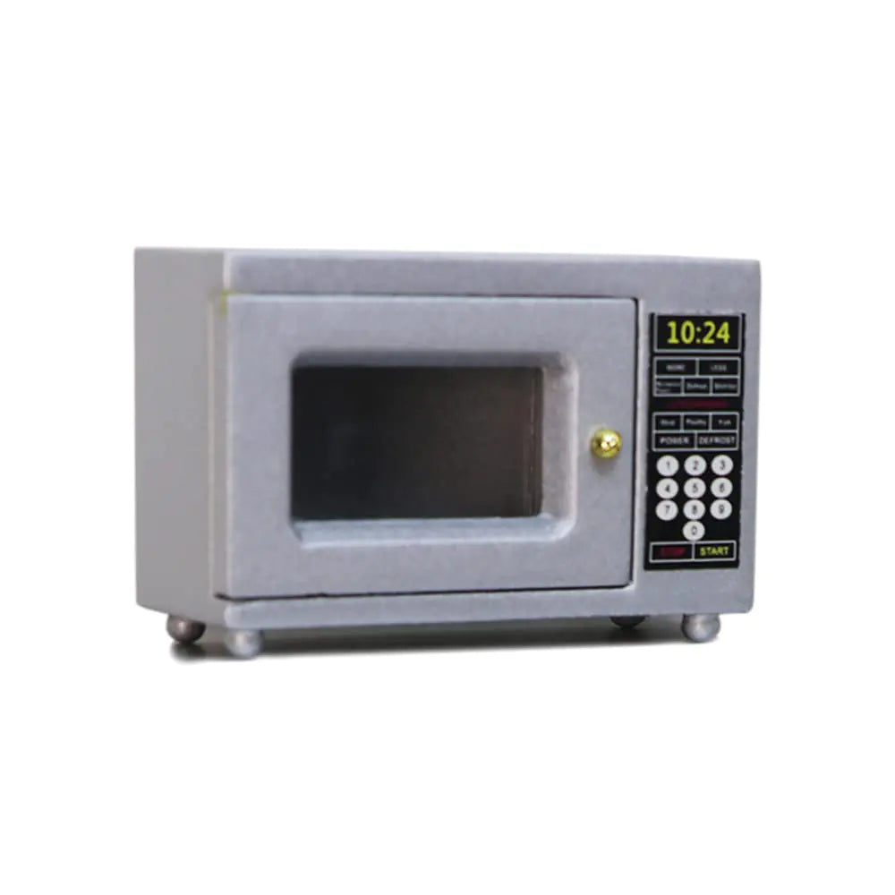 Miniature Microwave Dollhouse Oven - 1:12 Scale Kitchen Accessory