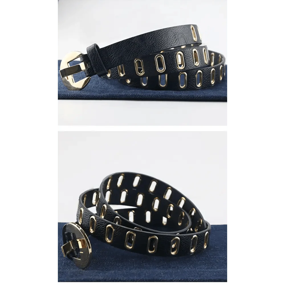 Cinturón de Cuero Ajustable para Mujeres a la Moda