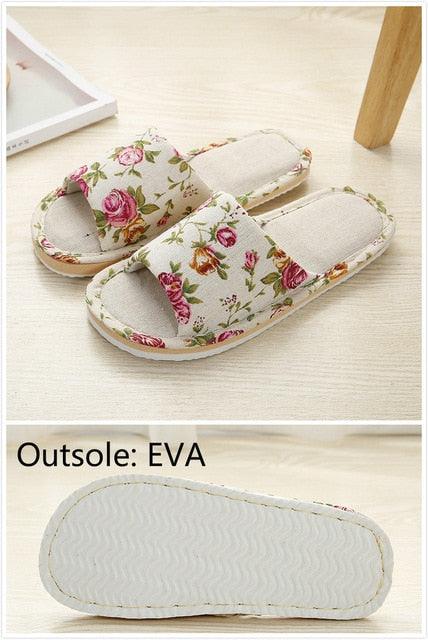 Chaussons Intérieurs Floraux Élégants pour Femmes