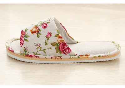 Elegant Floral Indoor Slippers for Women
