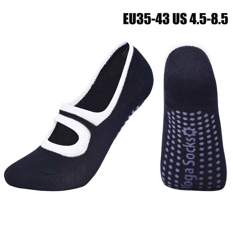 Chaussettes de Pilates Anti-Dérapantes Premium pour Femmes