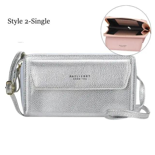 Sac à bandoulière double couche en PU cuir élégant