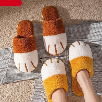 Zapatillas de casa de felpa para mujer - Antideslizantes para interiores
