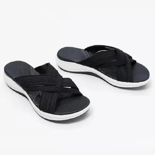 Womens Retro Flat Casual Beach Sandals