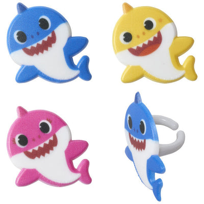 Baby Shark Cupcake Rings Set - 72 Count
